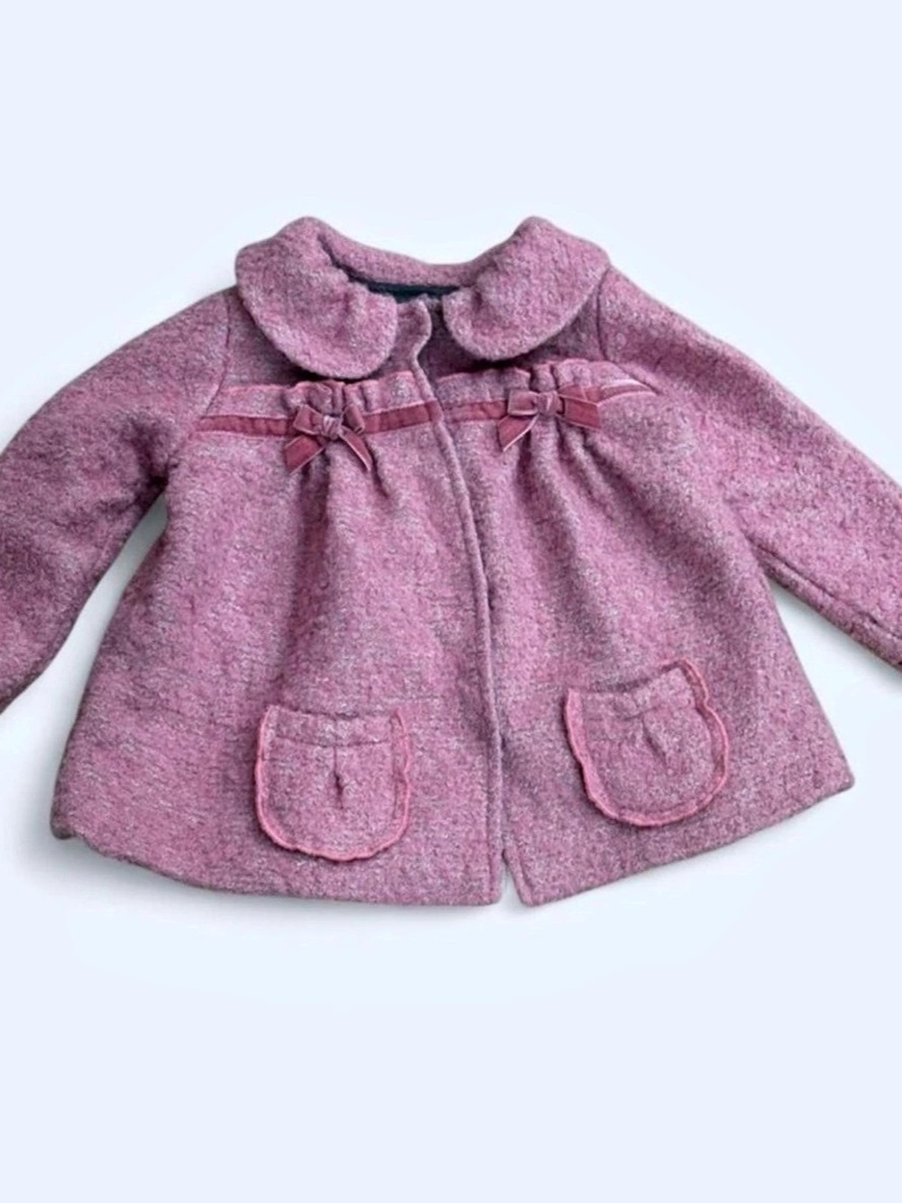 Isobella & Chloe Pink Wool Blend Coat Size 2T Like New